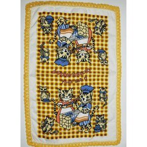 Kitty Cat 18x26 Kitchen Towel Crochet Home Decoration